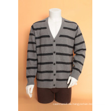 Yak Wolle / Cashmere tiefem V-Ausschnitt Strickjacke Langarm Pullover / Kleidung / Garment / Strickwaren